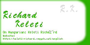 richard keleti business card